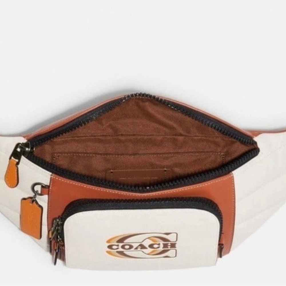 Coach White and Brown Belt Bag - Picture 3 of 5